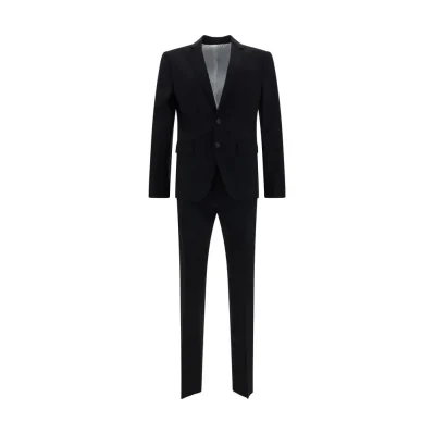 Blue Fleece Wool Two-Piece Suit