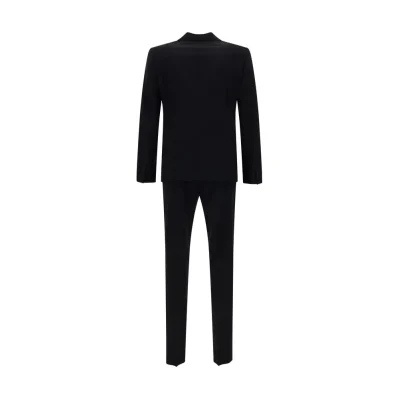 Blue Fleece Wool Two-Piece Suit