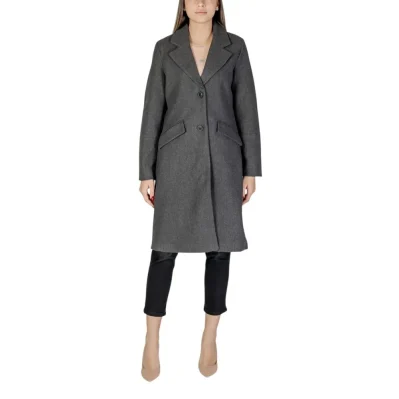 Gray Polyester Coat