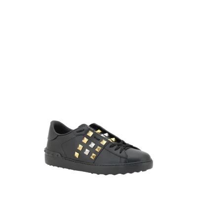 Black Calf Leather Bos Taurus Low Top Sneakers