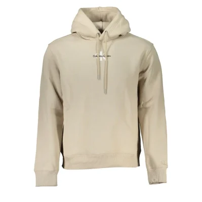 Beige Cotton Men Sweater