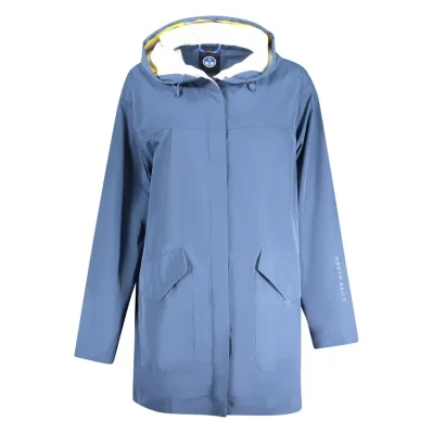 Blu Poliestere Women's Parka
