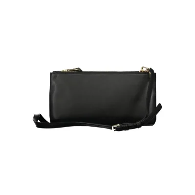 Black Polyester Women Shoulder Bag