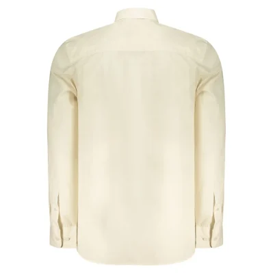 Beige Cotton Men Shirt