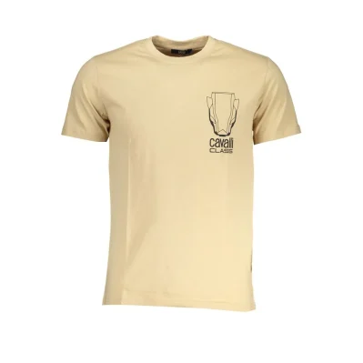 Beige Cotton Men's T-Shirt