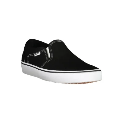 Black Polyester Men Sneaker