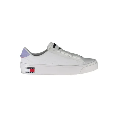 White Polyester Women Sneaker