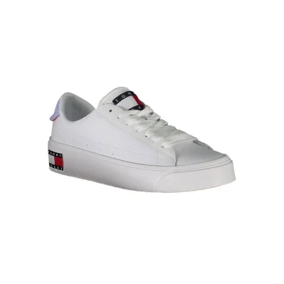 White Polyester Women Sneaker