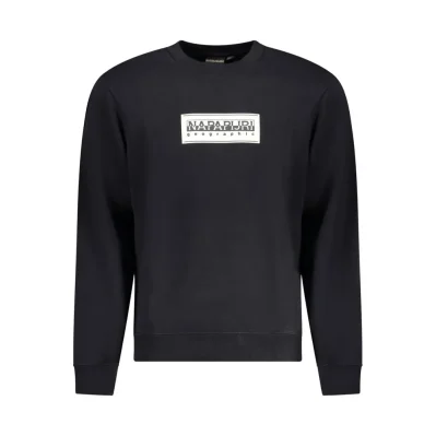 Black Cotton Men Sweater