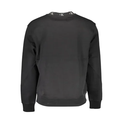 Black Cotton Men Sweater