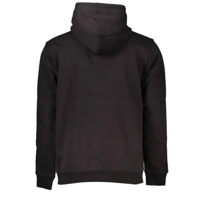 Black Cotton Men's Sweater Hoodie