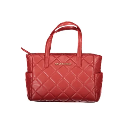 Red Polyurethane Women Handbag
