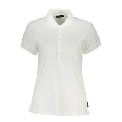 White Cotton Women Polo Shirt