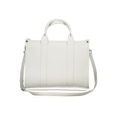 White Polyurethane Women Handbag