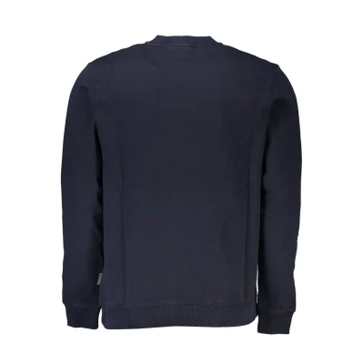 Blue Cotton Men Sweater