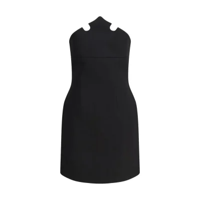 Black Polyester Casual Dress