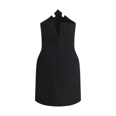 Black Polyester Casual Dress