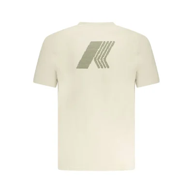 Beige Cotton Men T-Shirt