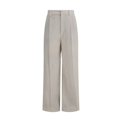 White Viscose Casual Pants
