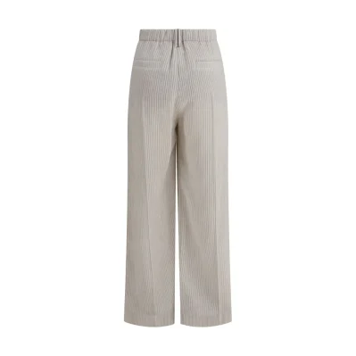 White Viscose Casual Pants