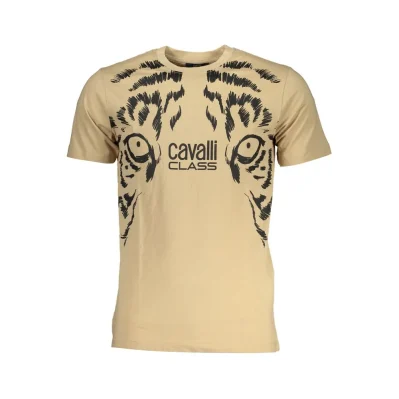Beige Cotton Men's T-Shirt