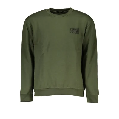 Green Cotton Men Sweater