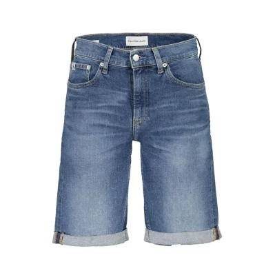 Blue Cotton Men's Jeans Short