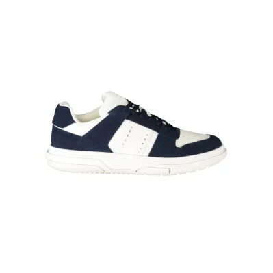Blue Polyurethane Men Sneaker