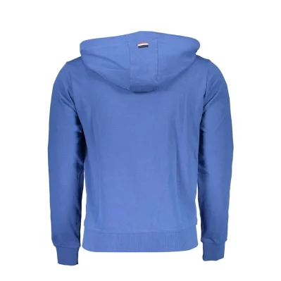 Blue Cotton Men Sweater