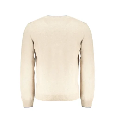 Beige Wool Men's Sweater