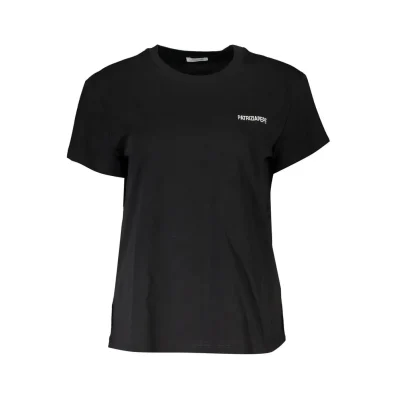 Black Cotton Women T-Shirt