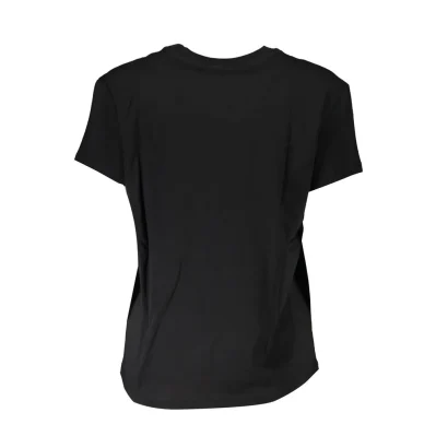 Black Cotton Women T-Shirt