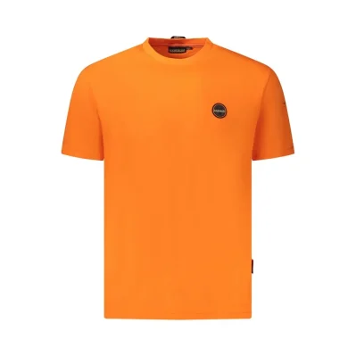 Orange Cotton Men T-Shirt