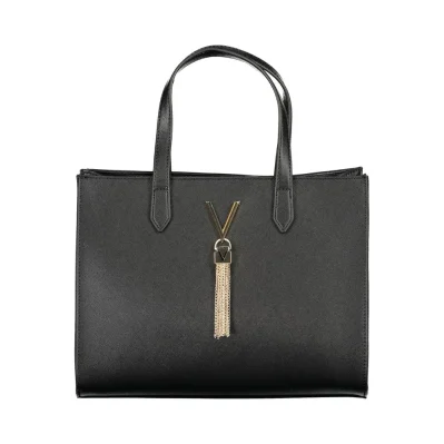 Black Polyurethane Women Handbag
