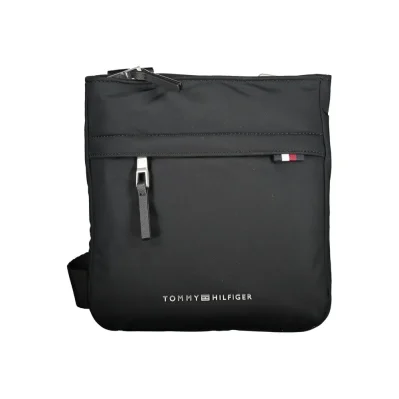 Black Polyester Men Shoulder Bag