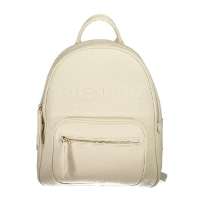 Beige Polyurethane Women Backpack