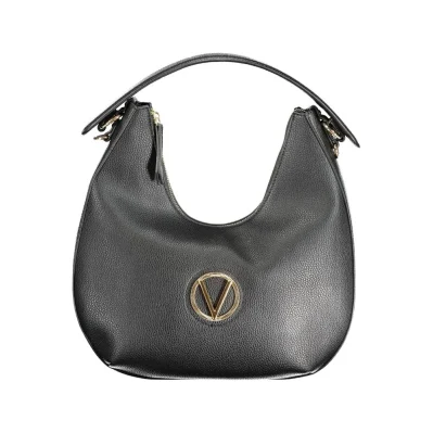 Black Polyurethane Women Shoulder Bag