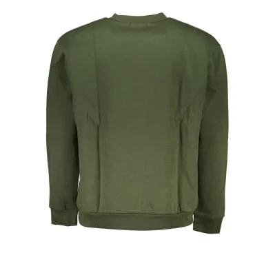 Green Cotton Men Sweater
