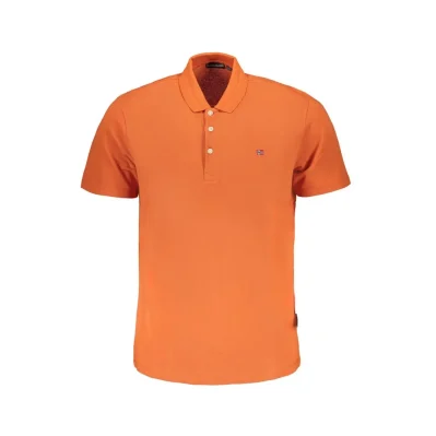 Arancione Cotton Men Polo