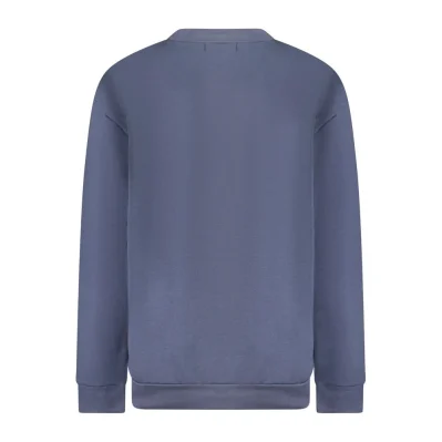 Blue Cotton Women Sweater