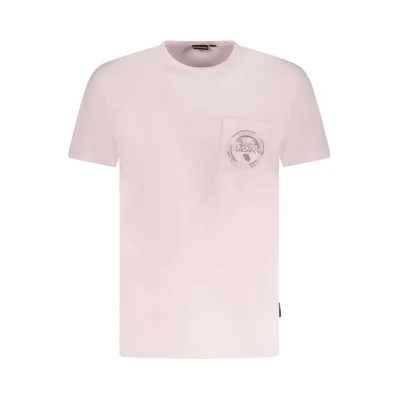 Pink Cotton Men T-Shirt