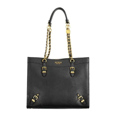 Black Polyethylene Women Handbag