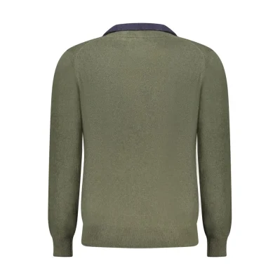 Green Wool Men Sweater