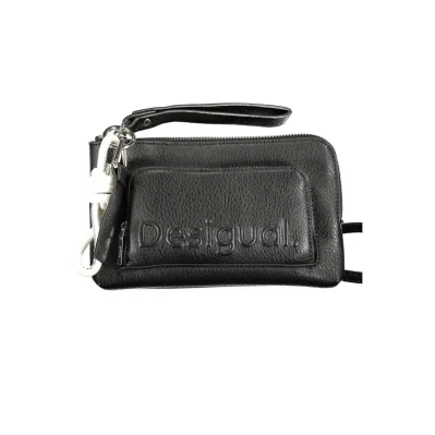 Black Polyurethane Women Shoulder Bag