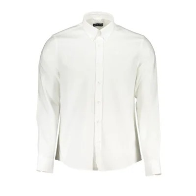 White Cotton Men Shirt