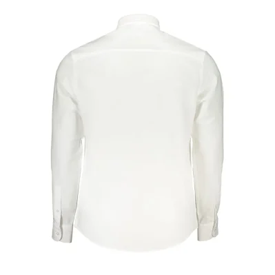 White Cotton Men Shirt