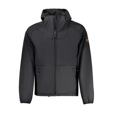 Black Recycled Polyester Men Jacket