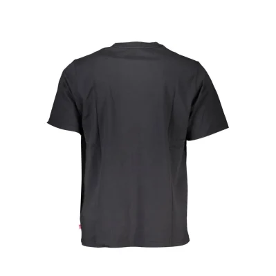 Black Cotton Men T-Shirt