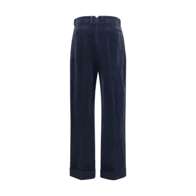 Blue Cotton Pants