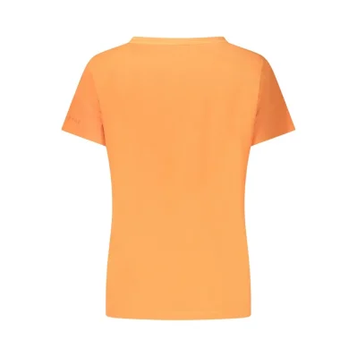 Orange Cotton Women T-Shirt